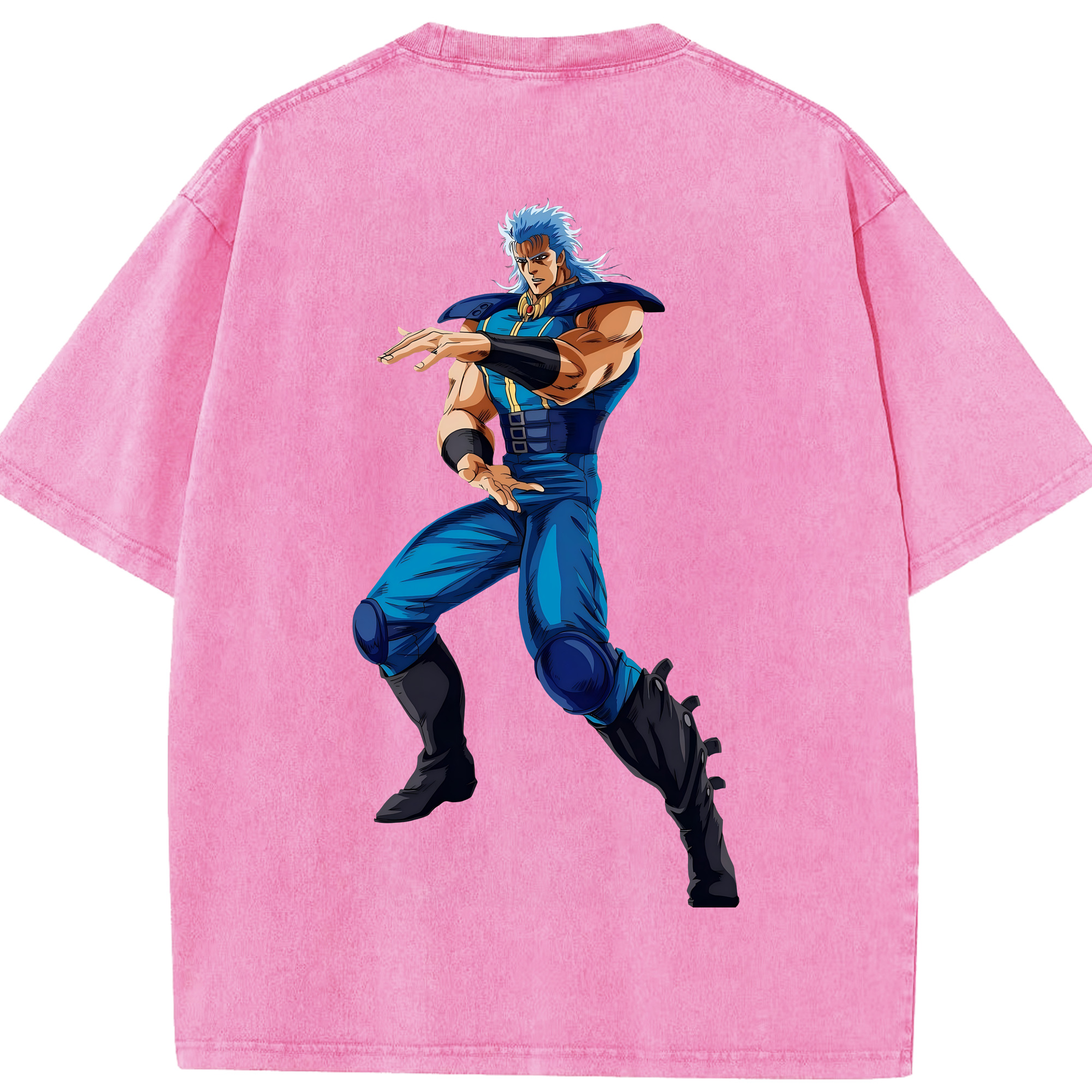 （画像用） 北斗の拳 Fist of the North Star 綿100% ヴィンテージ風 半袖Tシャツ（背面プリント）